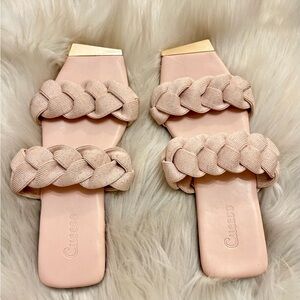 Women's Pink Braided Sandals